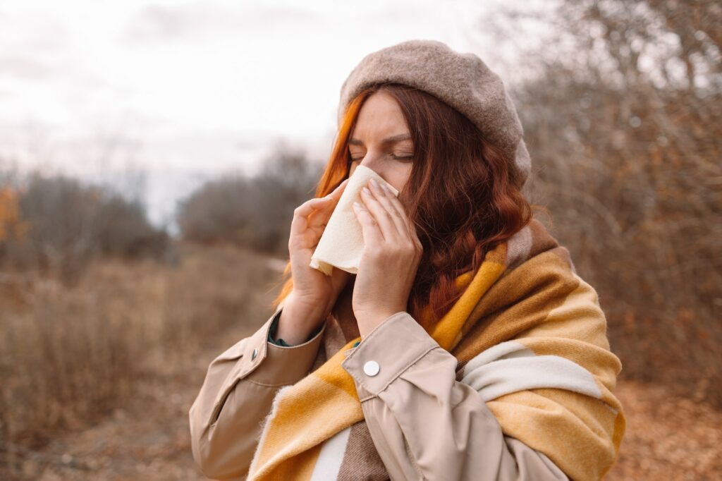 Sick young woman